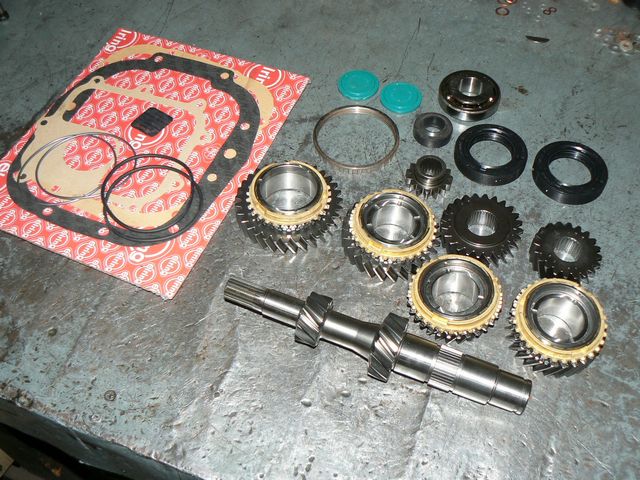 VW kombi gearbox being reconditioned